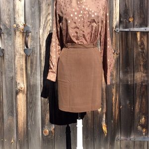 Ann Taylor LOFT Silk Shift Pencil Skirt